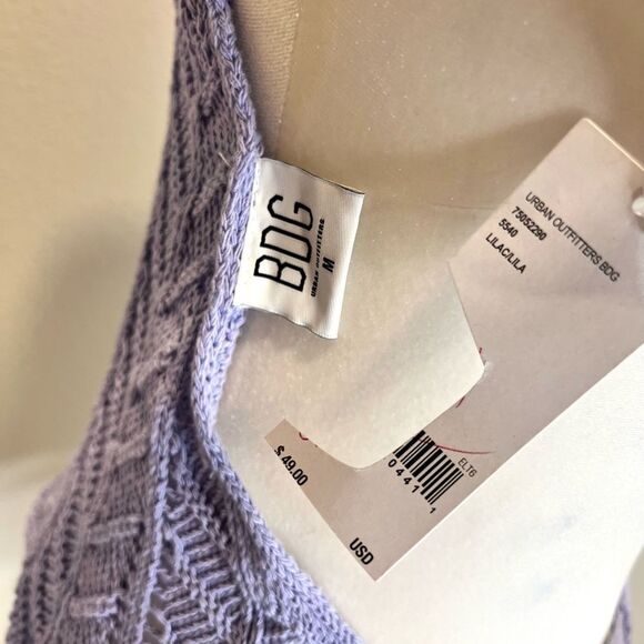 BDG Urban Outfitters Lavender Knit Halter Top Size Medium - Picture 3 of 7